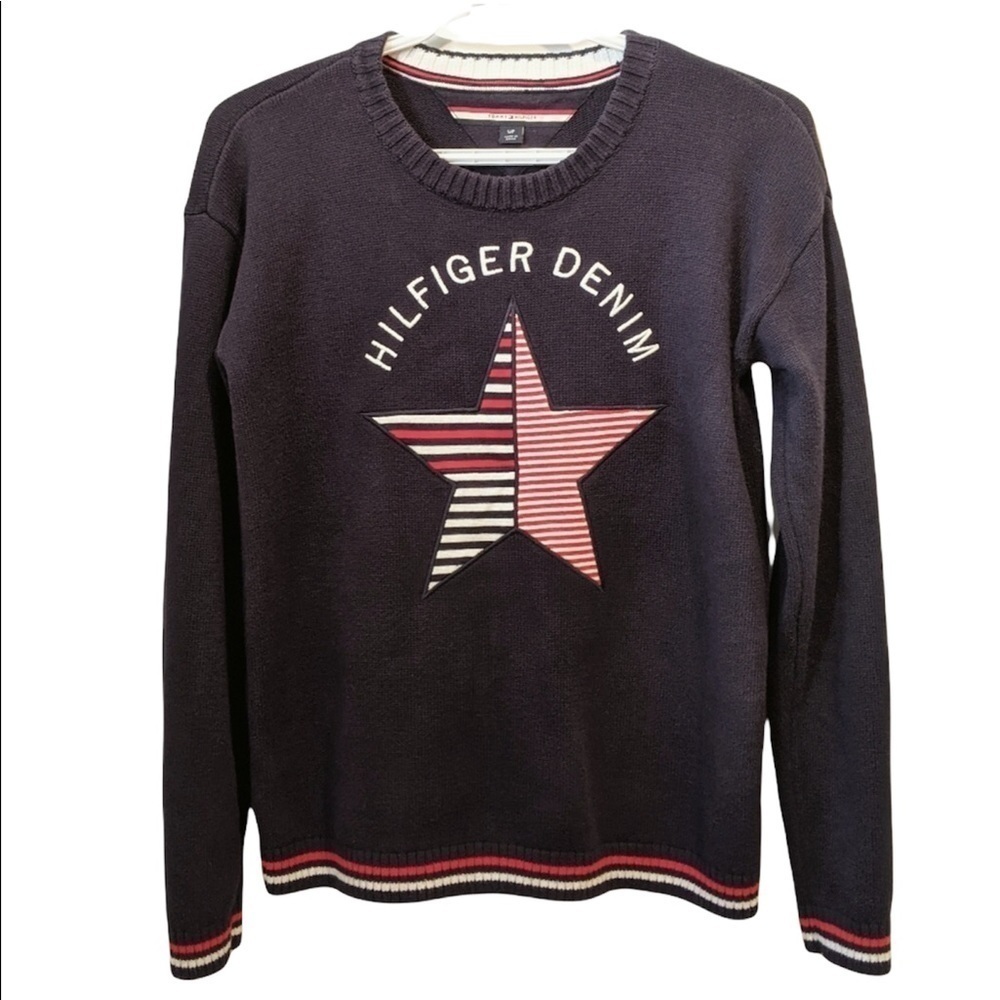 Tommy Hilfiger Navy Blue Sweater Patriotic
